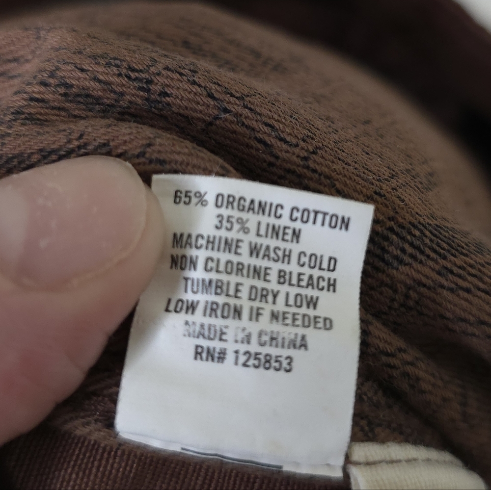 Taylor Stitch The Morse Shorts Size 34 Russet Brown Organic Cotton Linen - Picture 5 of 6